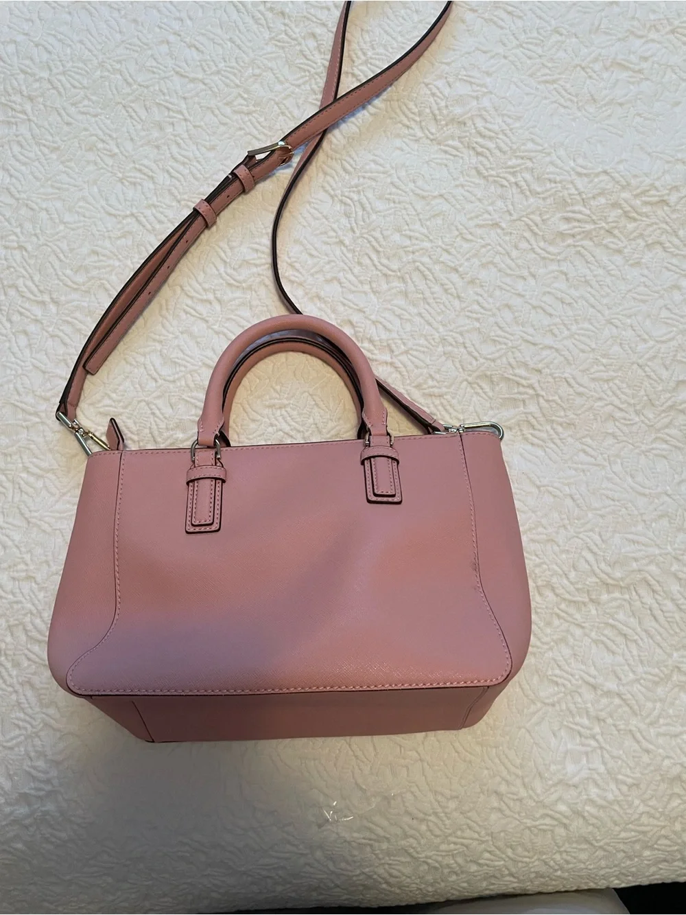 Tory Burch Pink Leather Crossbody Satchel